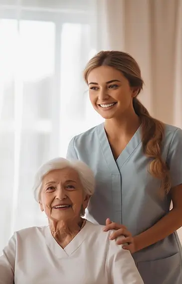 nurse old patient